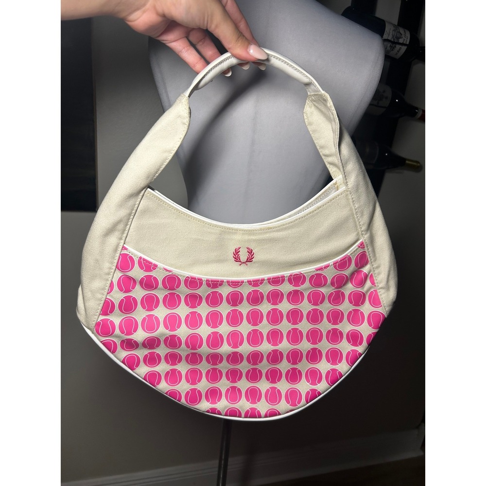 Fred Perry Pink Tennis Ball Mini Shoulder Bag Y2K Sporty Coquette Rare